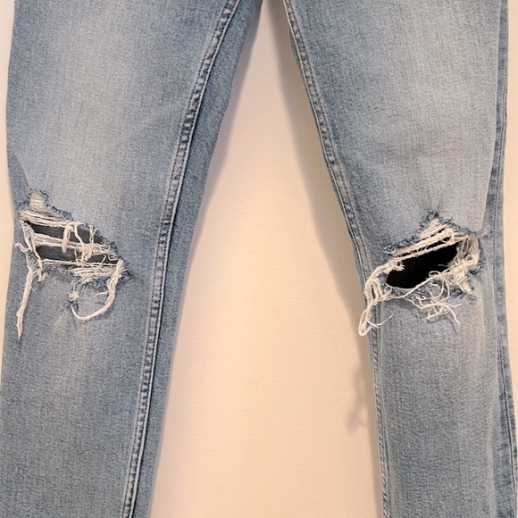 RE/DONE- 90’s High Rise Ankle Crop, button-fly, like new, hardly worn, size 25 - Picture 3 of 6